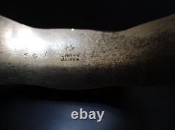 Vintage Modernist Native American sterling silver boulder opal cuff signed