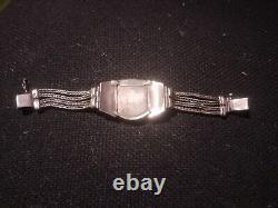 Vintage NAVAJO Handmade NATIVE AMERICAN LAPIS SILVER BRACELET 46.1g