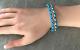 Vintage Native American 20 Turquoise Sterling Silver Bracelet M Guerro G-56.7