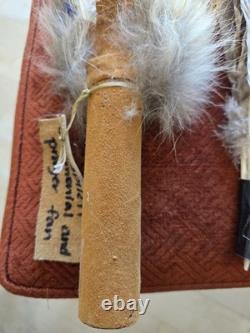 Vintage Native American Ceremonial Fan, Large Smudging Prayer Feather Fan