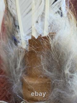 Vintage Native American Ceremonial Fan, Large Smudging Prayer Feather Fan