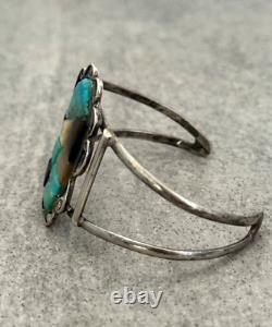 Vintage Native American Navajo CHERI S. Turquoise Onyx MOP Sterling Bracelet