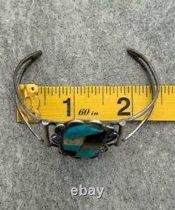 Vintage Native American Navajo CHERI S. Turquoise Onyx MOP Sterling Bracelet