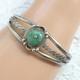 Vintage Native American Navajo Cuff Bracelet Turquoise Sterling Silver Handmade