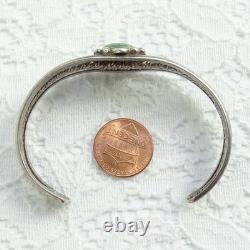 Vintage Native American Navajo Cuff Bracelet Turquoise Sterling Silver Handmade Vintage Native American Navajo Cuff Bracelet Turquoise Sterling Silver Handmade