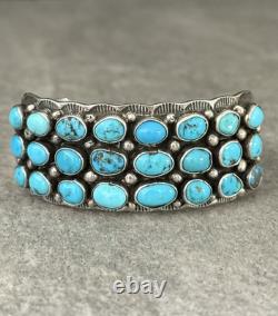 Vintage Native American Navajo Daniel J. Martinez Turquoise StrlngSilver Bracelet