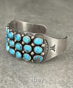 Vintage Native American Navajo Daniel J. Martinez Turquoise StrlngSilver Bracelet