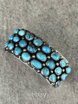 Vintage Native American Navajo Daniel J. Martinez Turquoise StrlngSilver Bracelet