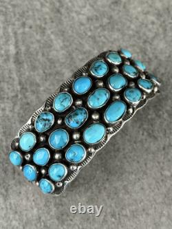 Vintage Native American Navajo Daniel J. Martinez Turquoise StrlngSilver Bracelet