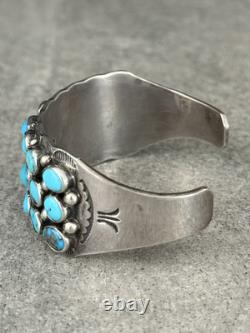 Vintage Native American Navajo Daniel J. Martinez Turquoise StrlngSilver Bracelet