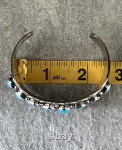 Vintage Native American Navajo Daniel J. Martinez Turquoise StrlngSilver Bracelet