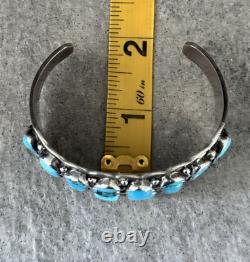 Vintage Native American Navajo Daniel J. Martinez Turquoise StrlngSilver Bracelet