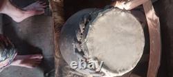 Vintage Native American Navajo Dine' Large Pottery Drum Very Nice Htf