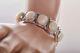 Vintage Native American Navajo Genuine Moonstone & Silver Cuff Bracelet! Mint