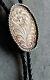 Vintage Native American Navajo Gorgeous Sterling Silver Gold Etched Men's Bolo