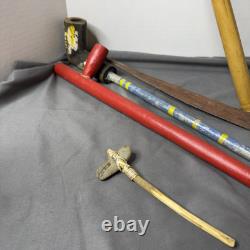 Vintage Native American Navajo Handmade Lot 9 Stone Head, Arrow, Pipes, Drum Stick