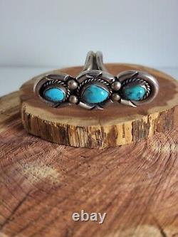 Vintage Native American Navajo Jewelry Large Turquoise Silver Ring