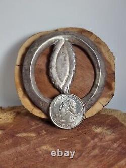 Vintage Native American Navajo Jewelry Sandcast Naja Pendant Silver