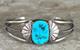 Vintage Native American Navajo Leonard T. Chee Turquoise Sterling Silver Bracelet
