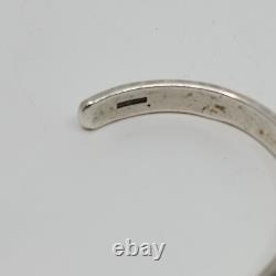 Vintage Native American Navajo Neal Jemez Stamped Life Earth Cuff Bracelet 6.75