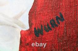 Vintage Native American Navajo Portrait Painting -1967