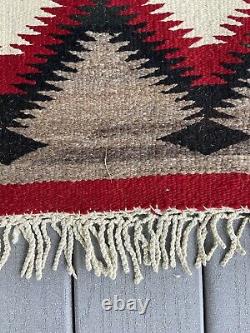 Vintage Native American Navajo Rug Large And Squarish Size