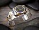 Vintage Native American Navajo Sterling Silver 12kgf Kokopelli Watch Bracelet