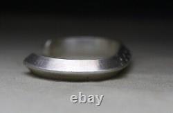 Vintage Native American Navajo Sterling Silver Carinated Cuff Bracelet