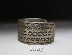 Vintage Native American Navajo Sterling Silver Cuff Bracelet