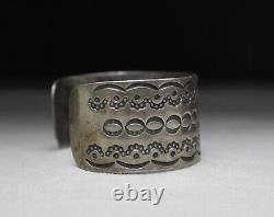 Vintage Native American Navajo Sterling Silver Cuff Bracelet