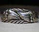 Vintage Native American Navajo Sterling Silver Foliate Cuff Bracelet Lee Chee