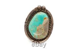 Vintage Native American Navajo Sterling Silver Turquoise Ring Size 8 R8