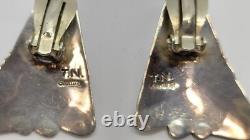 Vintage Native American Navajo Sterling & Turquoise Earrings by Thomas Nez