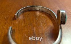 Vintage Native American, Navajo Sterling Turquoise cuff bracelet Stamped NB