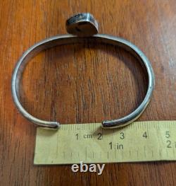 Vintage Native American, Navajo Sterling Turquoise cuff bracelet Stamped NB