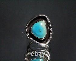 Vintage Native American Navajo Turquoise 60's Sterling Silver Ring