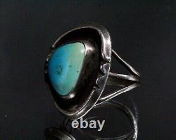 Vintage Native American Navajo Turquoise 60's Sterling Silver Ring