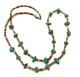 Vintage Native American Navajo Turquoise Nuggets Heishi Beads Shell Necklace 14