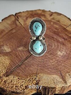 Vintage Native American Navajo Turquoise Sterling Silver Ring