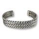 Vintage Native American Navajo Twisted Wire Sterling Silver Cuff Bracelet