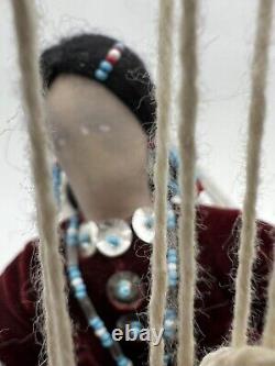 Vintage Native American Navajo Weaver Doll Large Well Made Quality