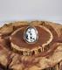 Vintage Native American Navajo White Buffalo Turquoise Sterling Silver Ring