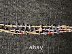 Vintage Native American Sterling Silver Turquoise, Lapis, Turquoise Necklace