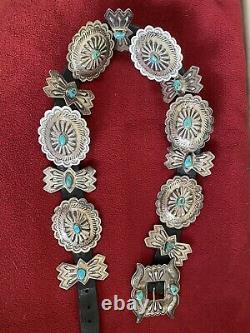 Vintage Navajo Concho Belt