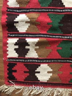 Vintage Navajo Hand Woven Rug Native American