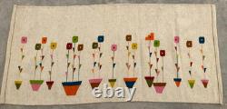Vintage Navajo Handwoven Beautiful Native American Rug Carpet 46.0x21.6 In