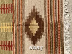 Vintage Navajo Handwoven Beautiful Native American Rug Carpet 54x154 cm