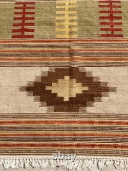 Vintage Navajo Handwoven Beautiful Native American Rug Carpet 54x154 cm