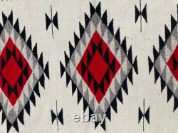 Vintage Navajo Handwoven Beautiful Native American Rug Carpet 58.6x27.9 In