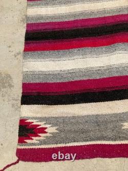 Vintage Navajo Handwoven Beautiful Native American Rug Carpet 60.2x29.5 In